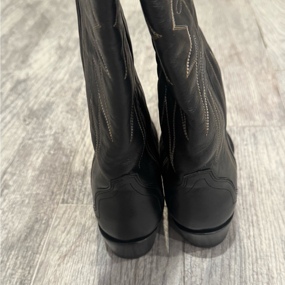 Tecovas black leather Loretta tall Western boots - Picture 10 of 11